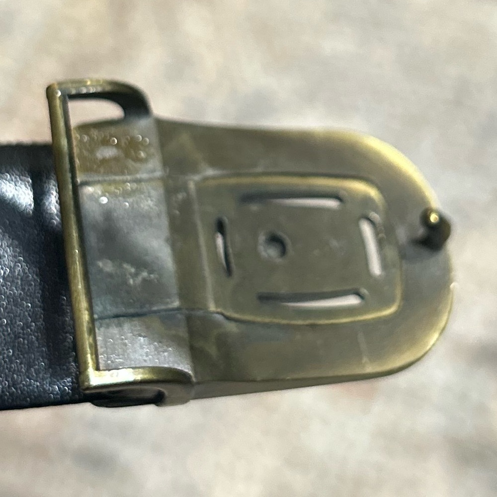 Vintage Christian Dior Monsieur brass belt buckle with reversible belt. - Picture 3 of 5